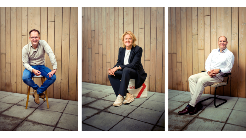 Nieuw directiesamenstelling, v.l.n.r.: Fabian Jansen, Joost Henskens, Jos Kuijlenburg, Mirjam Oving, Don Spronck en Mark Verheijen