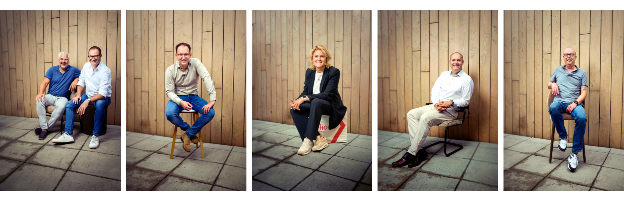 Nieuw directiesamenstelling, v.l.n.r.: Fabian Jansen, Joost Henskens, Jos Kuijlenburg, Mirjam Oving, Don Spronck en Mark Verheijen