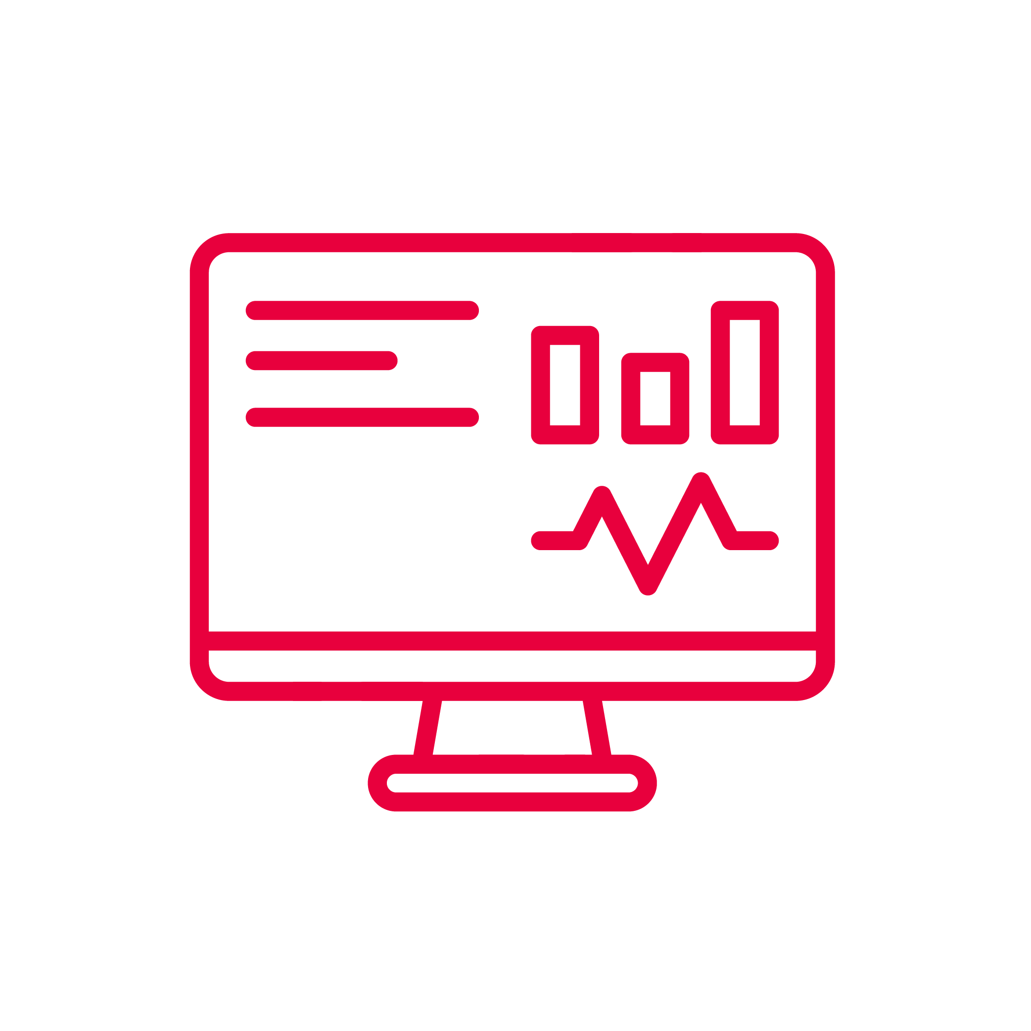 Een computerscherm met daarin grafieken