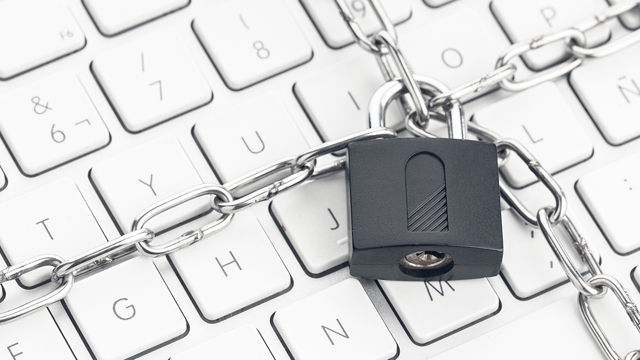 Toetsenbord met slot en chain