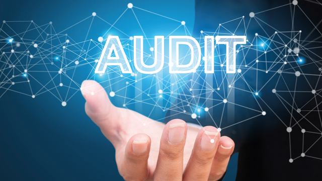 Hand met daar boven tekst audit