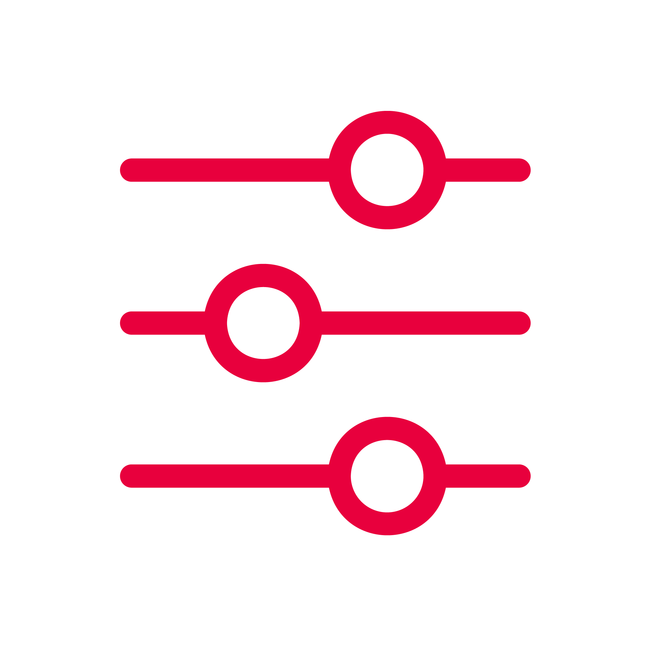 Drie streepjes die je kan verslepen om bij te sturen