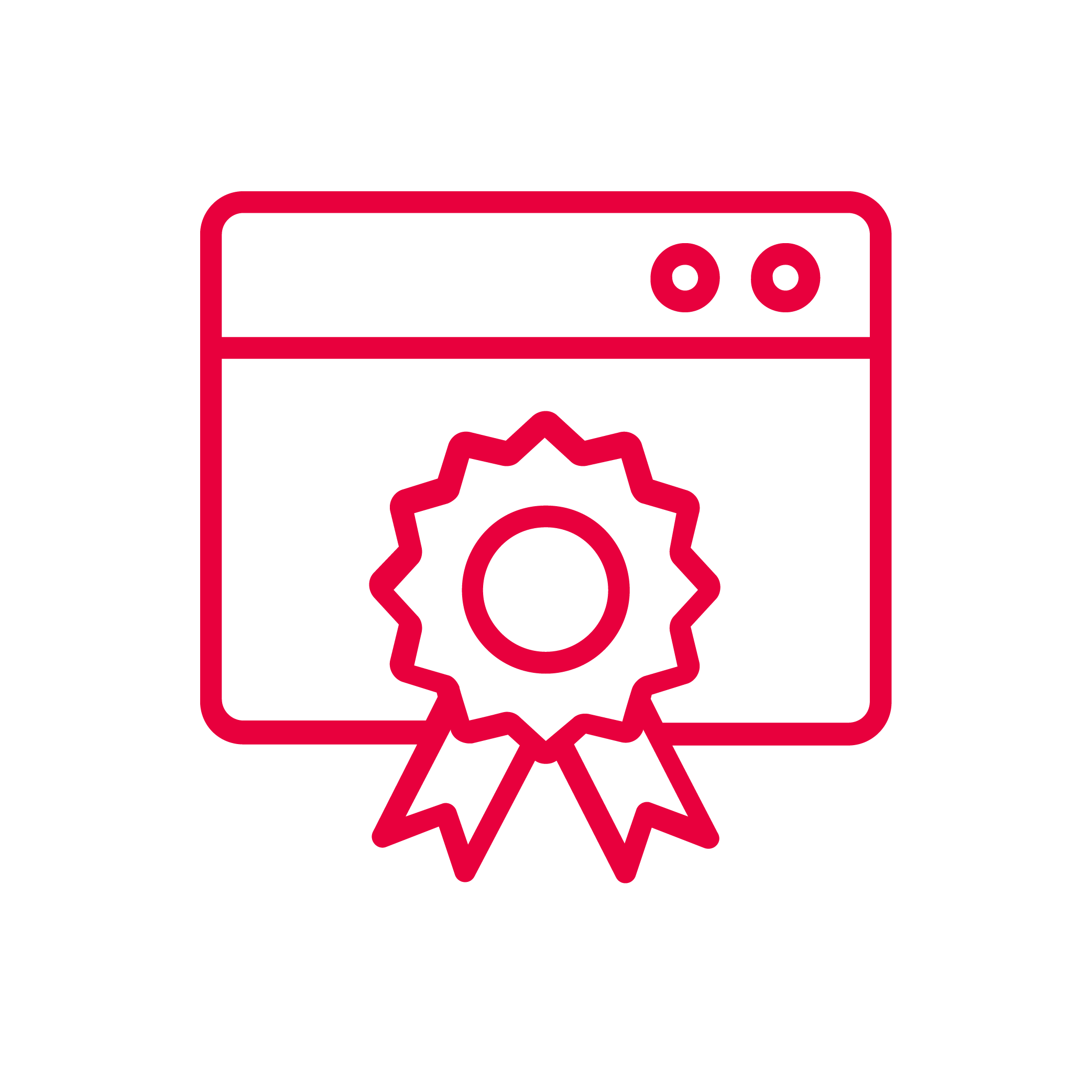 Een website met het kwaliteitsteken