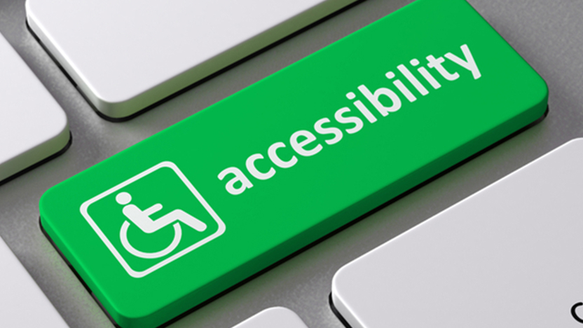 Groene button met accessibility, ter ondersteuning bij de campagne 'Digitale toegankelijkheid'