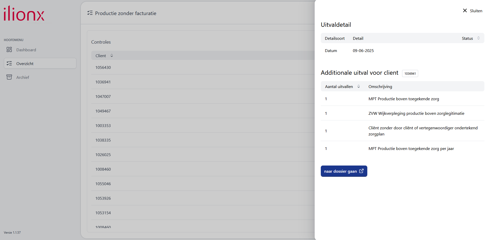 Detailpagina ZorgControl Kwaliteitsmodule