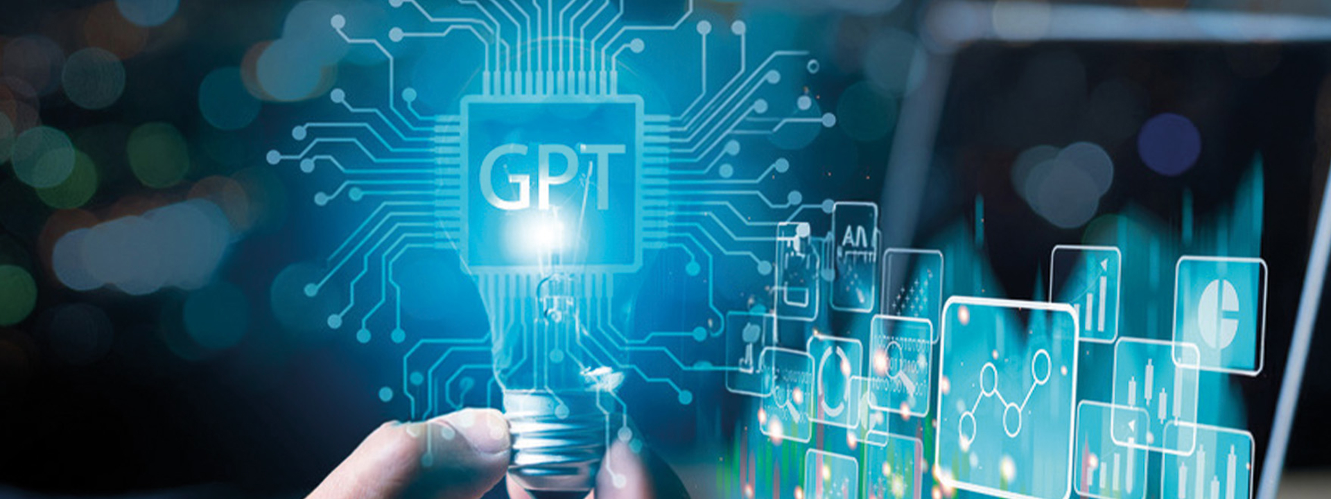 ChatGPT scherm met een gloeilamp 