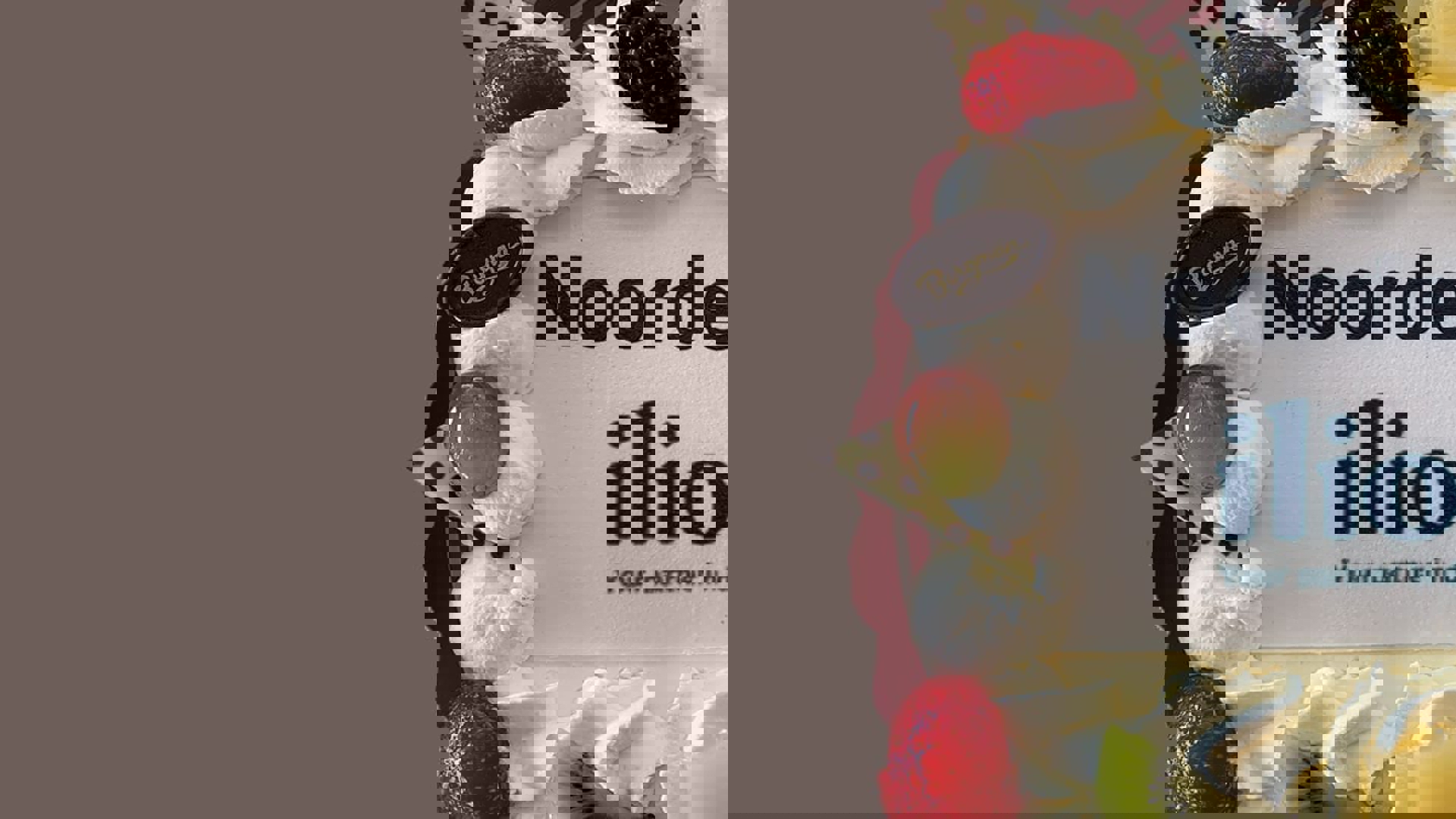 Taart met het Noorderpoort en ilionx logo