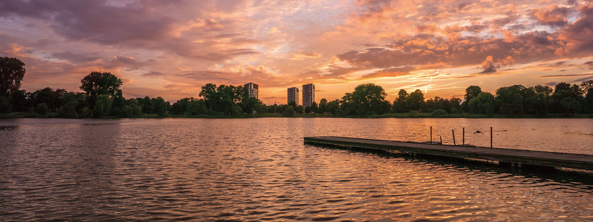 Zonsondergang met water