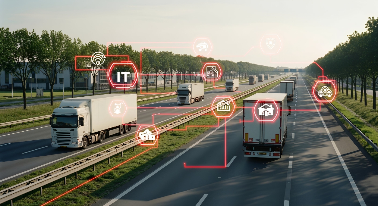 Transport Vrachtwagens Met Datalijnen | ilionx