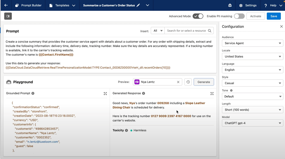 Prompt builder voorbeeld