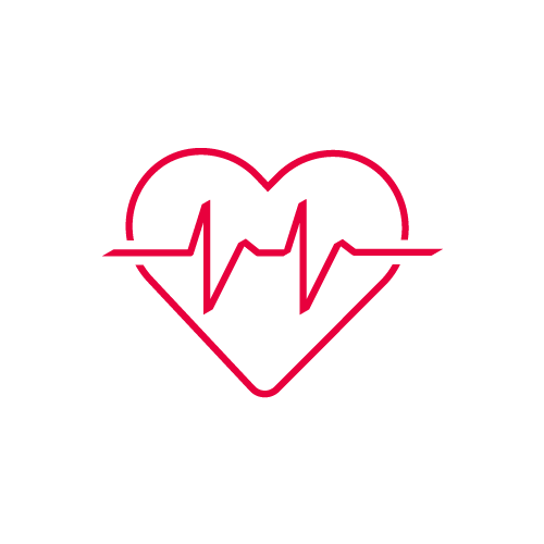 Icoon hart met hartslag