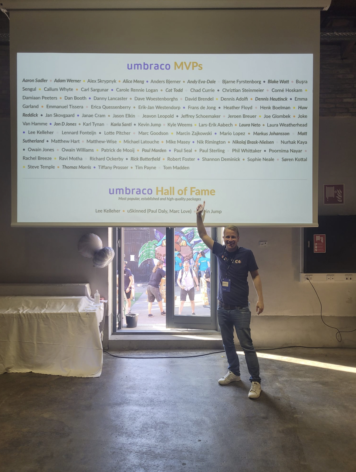 Erik-Jan bij het Umbraco MVP’s overzicht